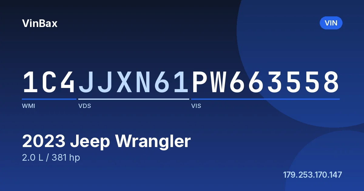 1C4JJXN61PW663558 Jeep Wrangler