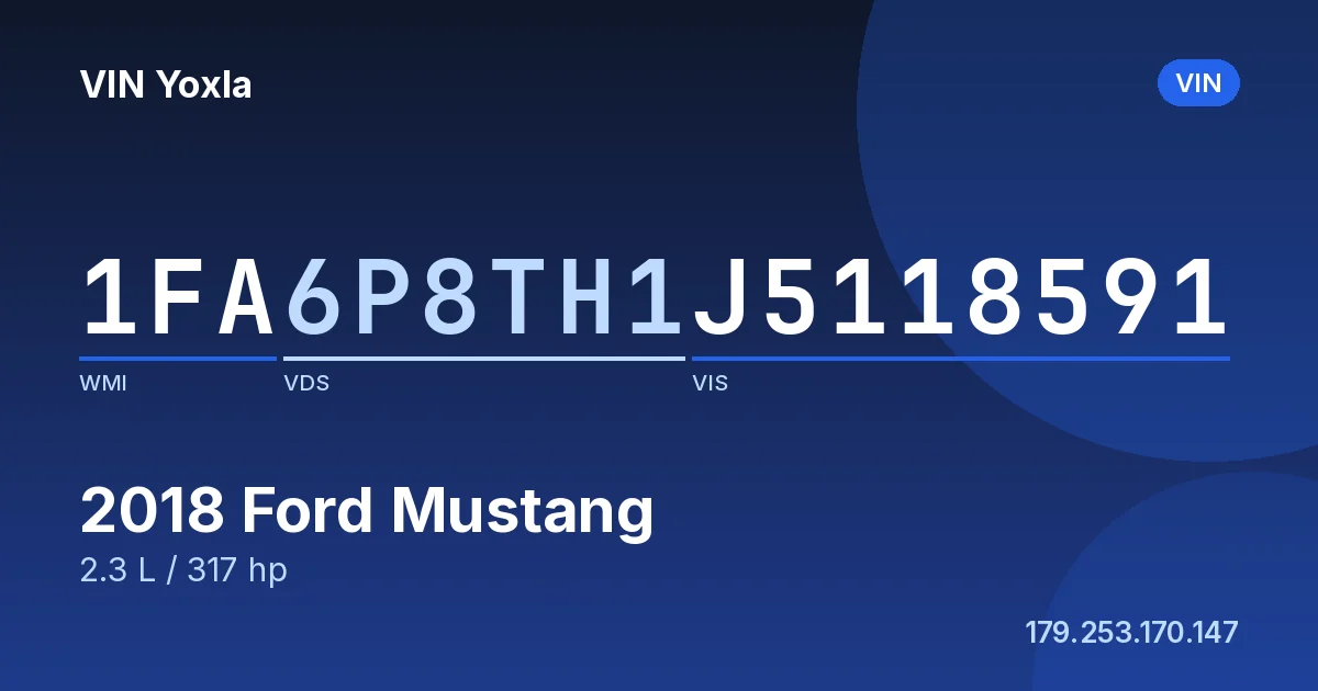 1FA6P8TH1J5118591 Ford Mustang