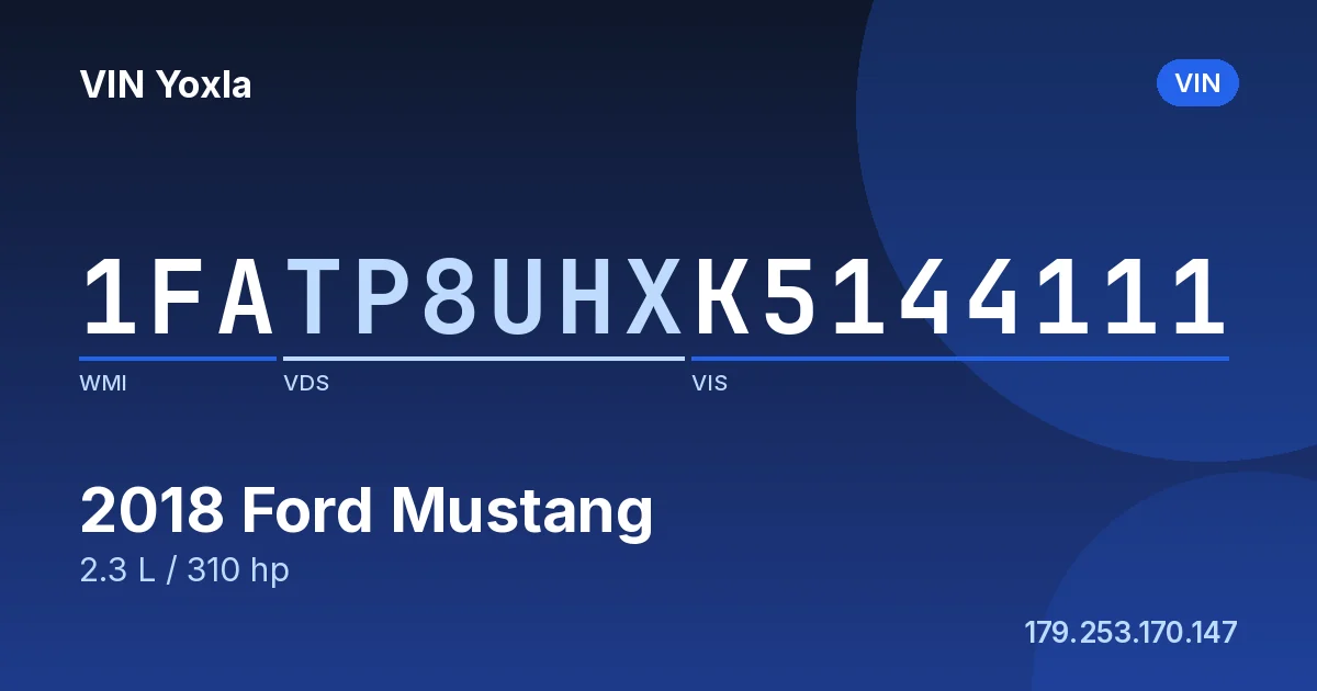 1FATP8UHXK5144111 Ford Mustang