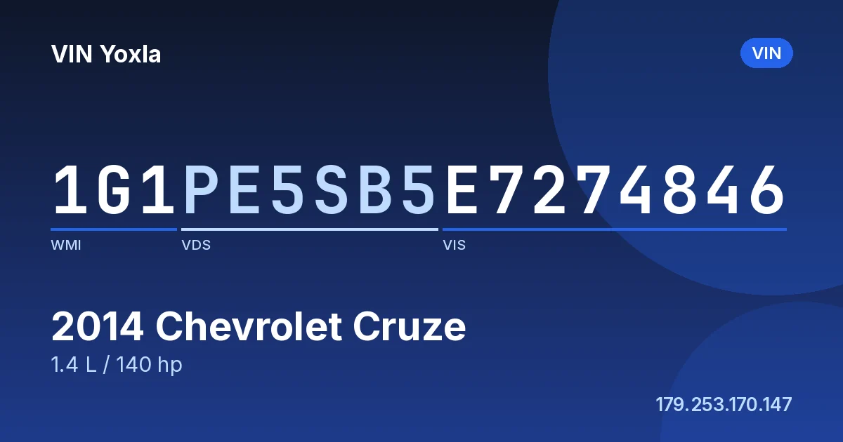 1G1PE5SB5E7274846 Chevrolet Cruze