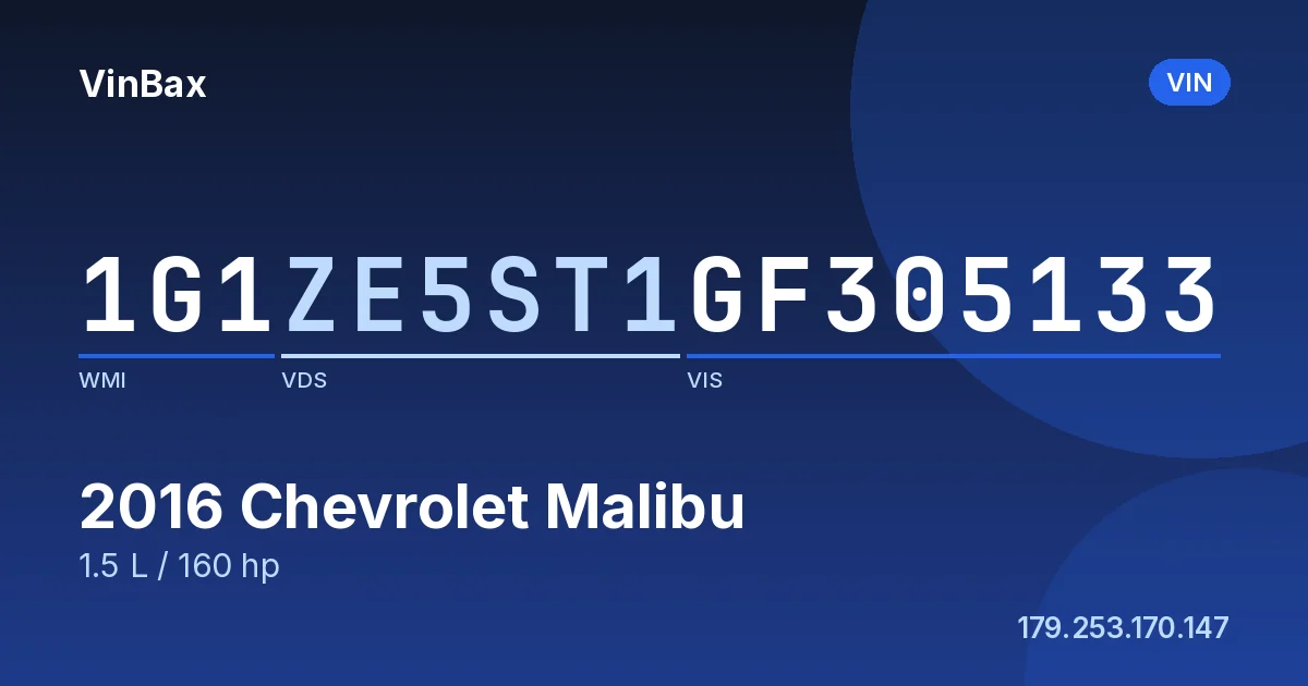 1G1ZE5ST1GF305133 Chevrolet Malibu