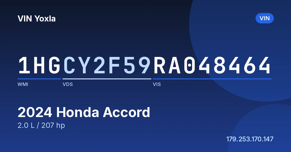 1HGCY2F59RA048464 Honda Accord