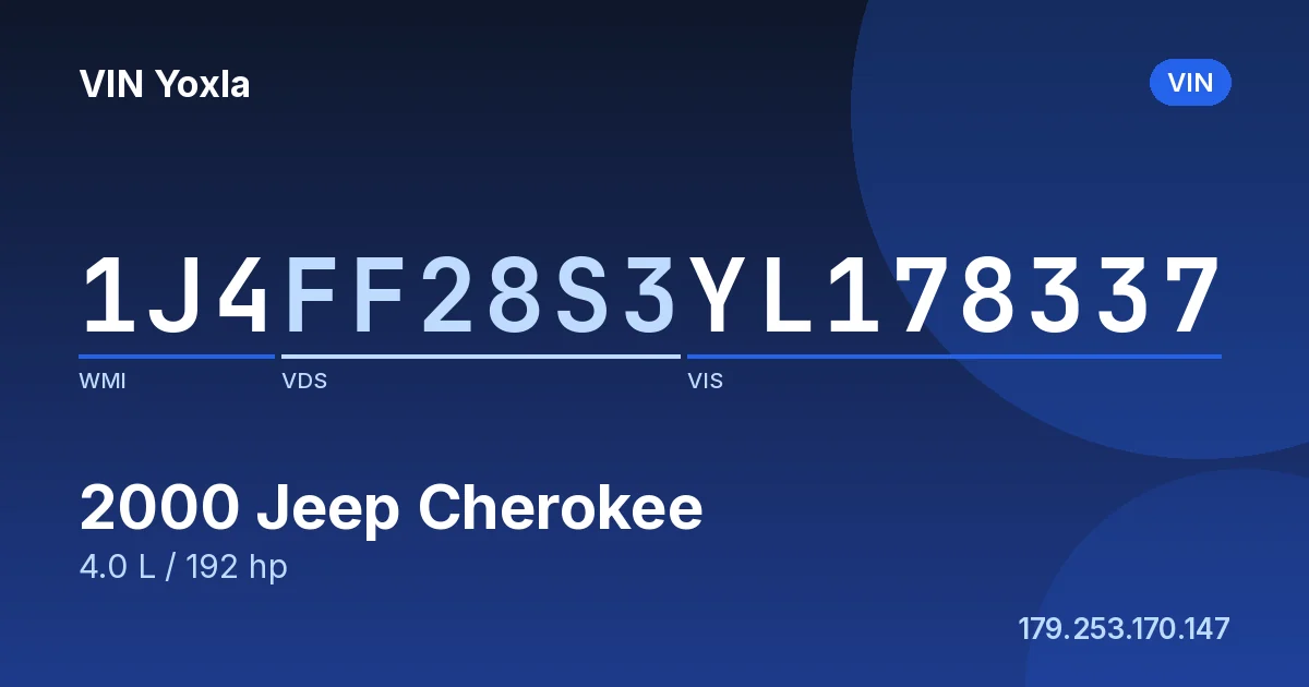 1J4FF28S3YL178337 Jeep Cherokee