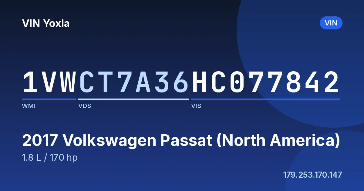 1VWCT7A36HC077842 Volkswagen Passat (North America)