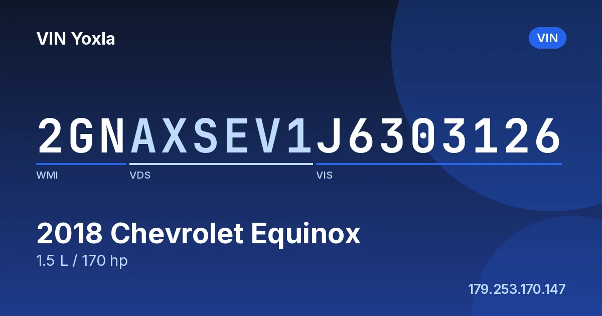 2GNAXSEV1J6303126 Chevrolet Equinox