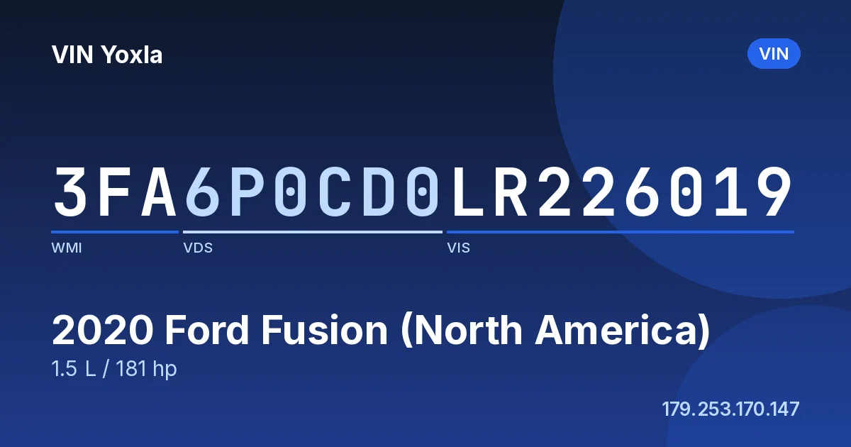 3FA6P0CD0LR226019 Ford Fusion (North America)
