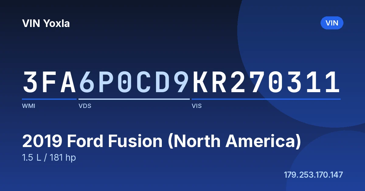 3FA6P0CD9KR270311 Ford Fusion (North America)