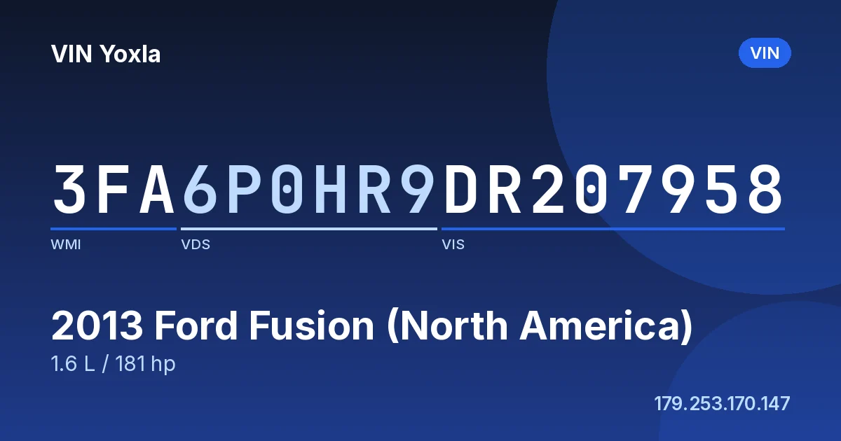 3FA6P0HR9DR207958 Ford Fusion (North America)