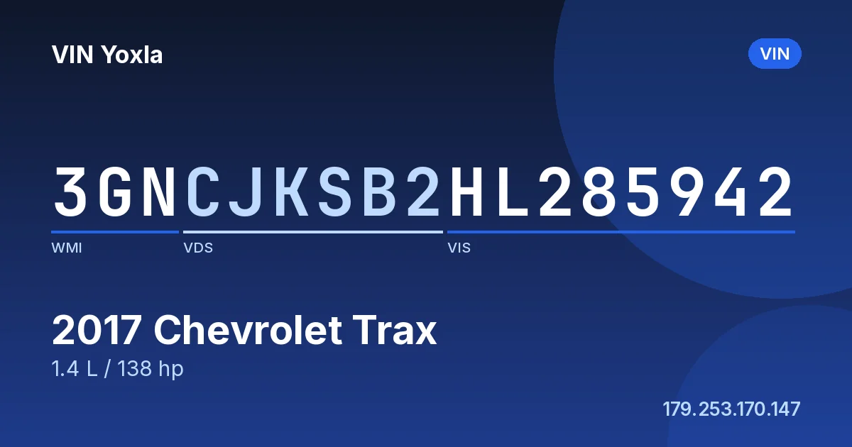 3GNCJKSB2HL285942 Chevrolet Trax