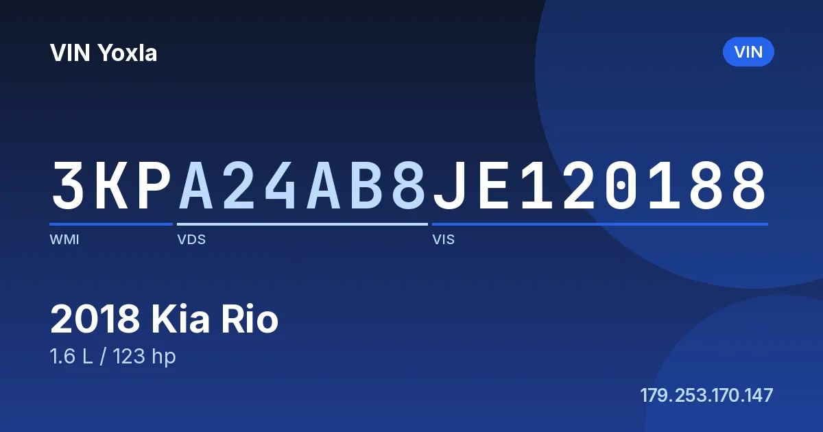 3KPA24AB8JE120188 Kia Rio