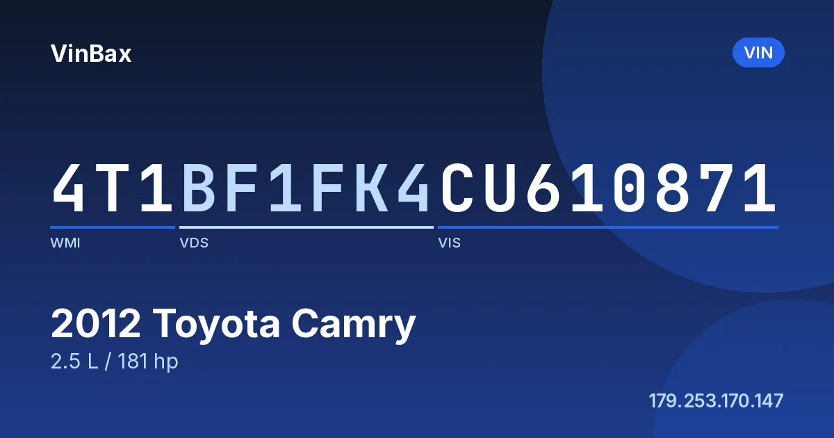 4T1BF1FK4CU610871 Toyota Camry