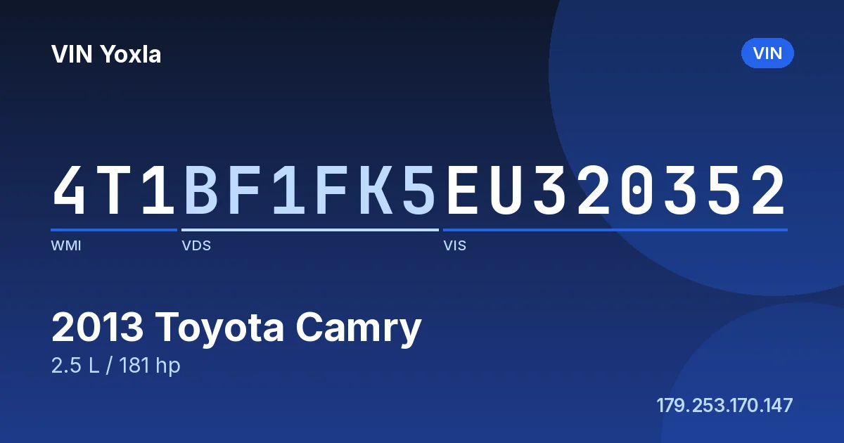 4T1BF1FK5EU320352 Toyota Camry