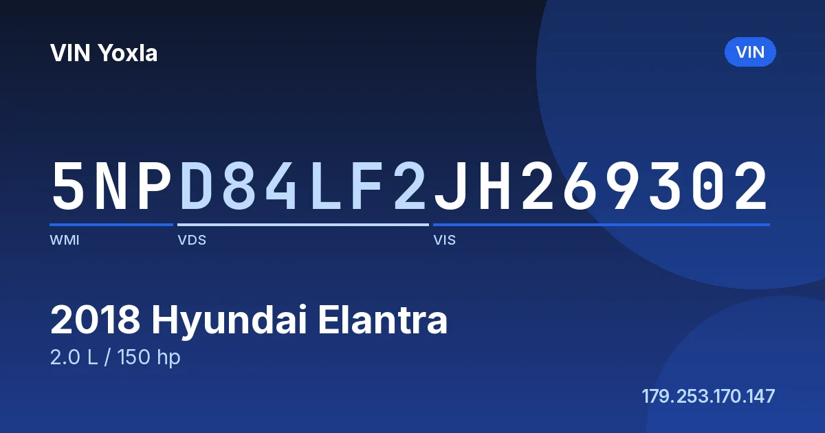 5NPD84LF2JH269302 Hyundai Elantra