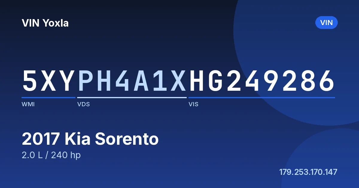 5XYPH4A1XHG249286 Kia Sorento