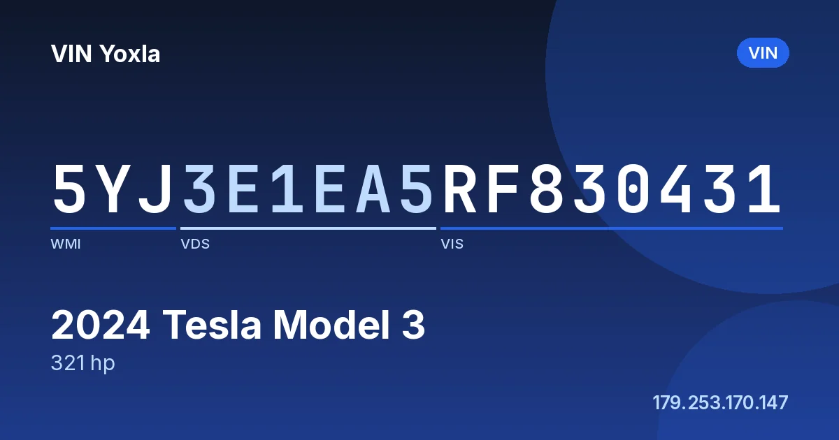 5YJ3E1EA5RF830431 Tesla Model 3