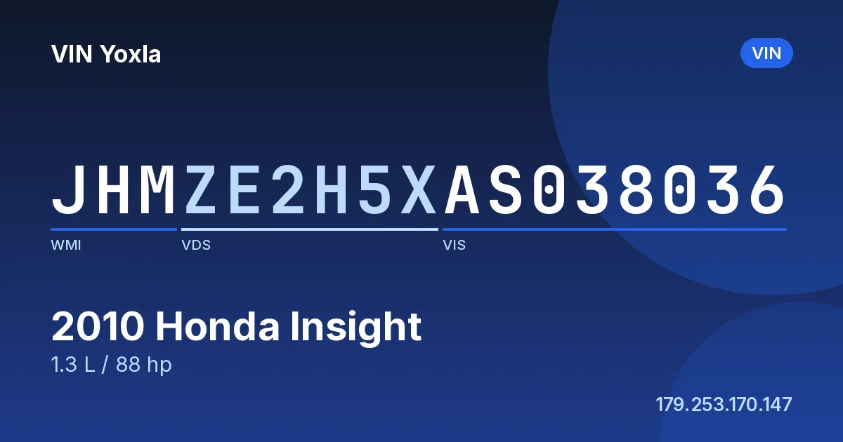 JHMZE2H5XAS038036 Honda Insight