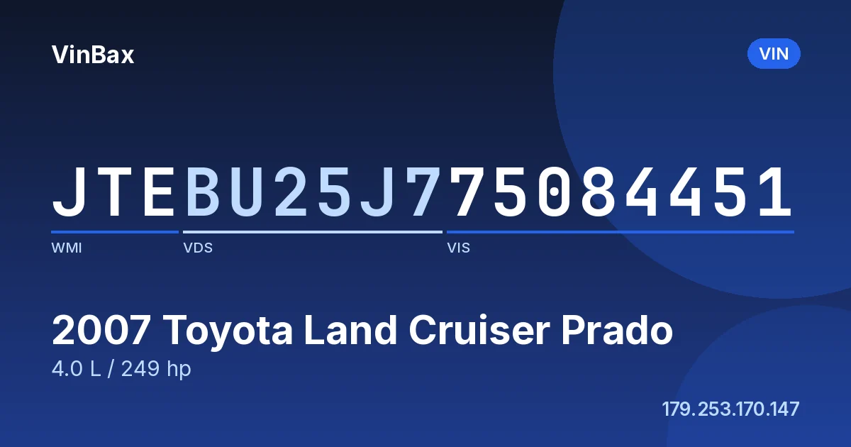 JTEBU25J775084451 Toyota Land Cruiser Prado