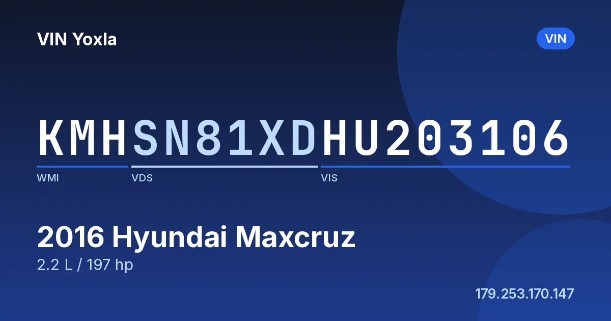 KMHSN81XDHU203106 Hyundai Maxcruz