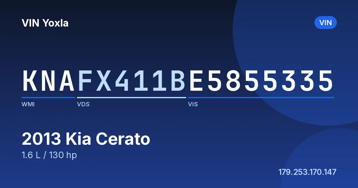 KNAFX411BE5855335 Kia Cerato