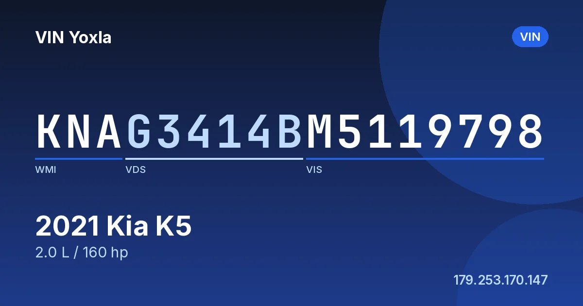 KNAG3414BM5119798 Kia K5