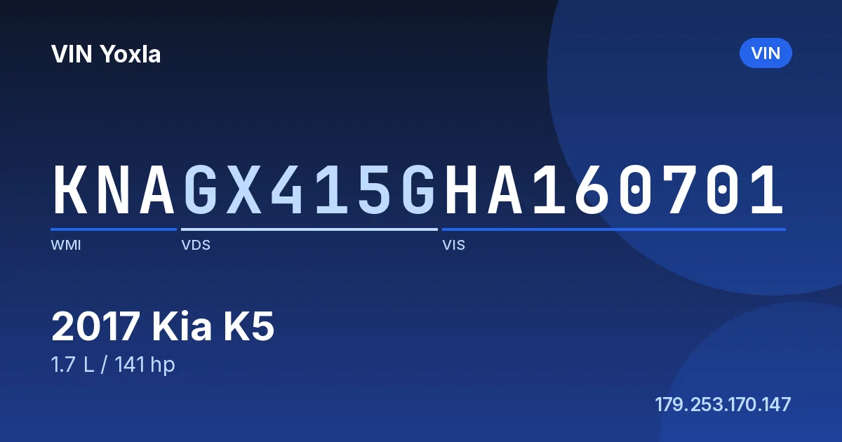 KNAGX415GHA160701 Kia K5