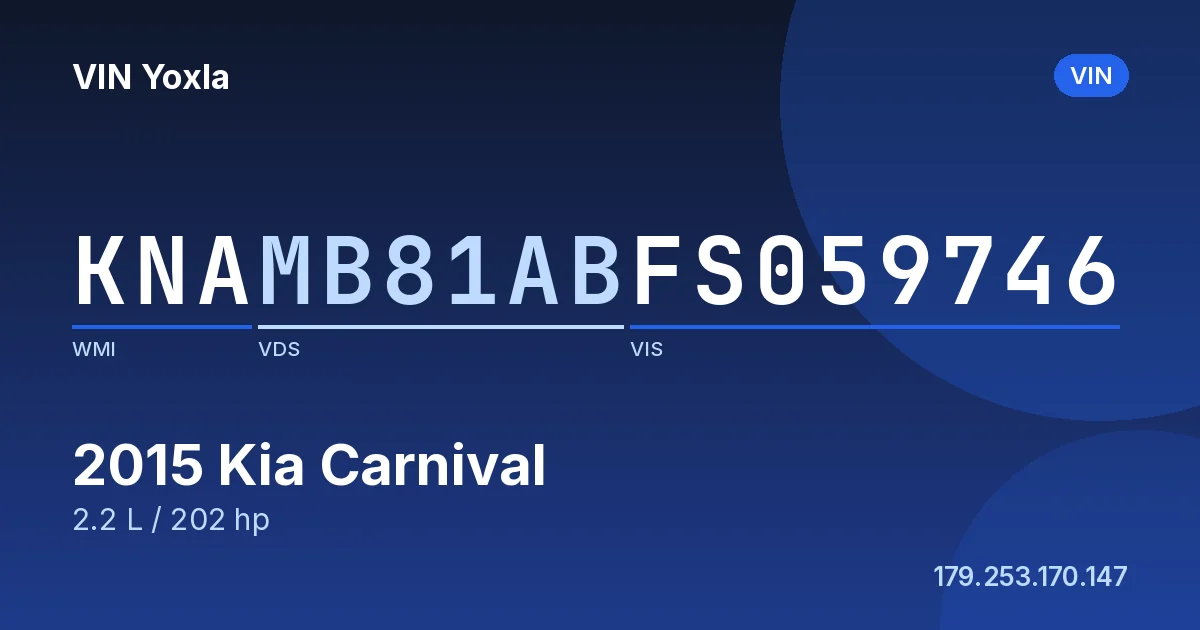 KNAMB81ABFS059746 Kia Carnival