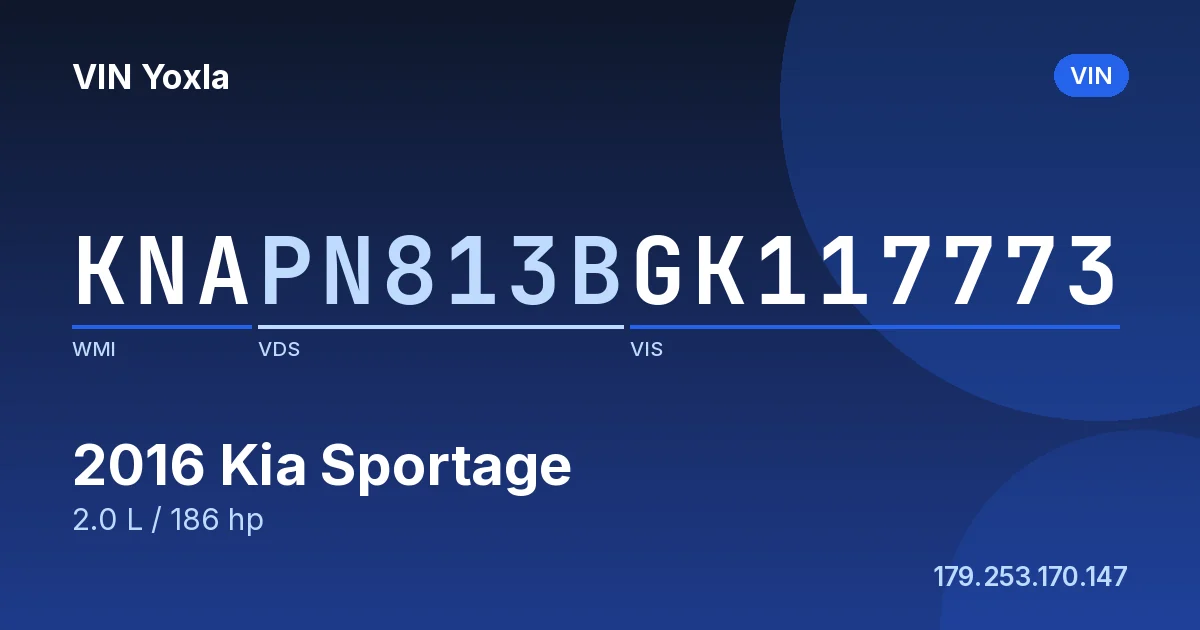 KNAPN813BGK117773 Kia Sportage