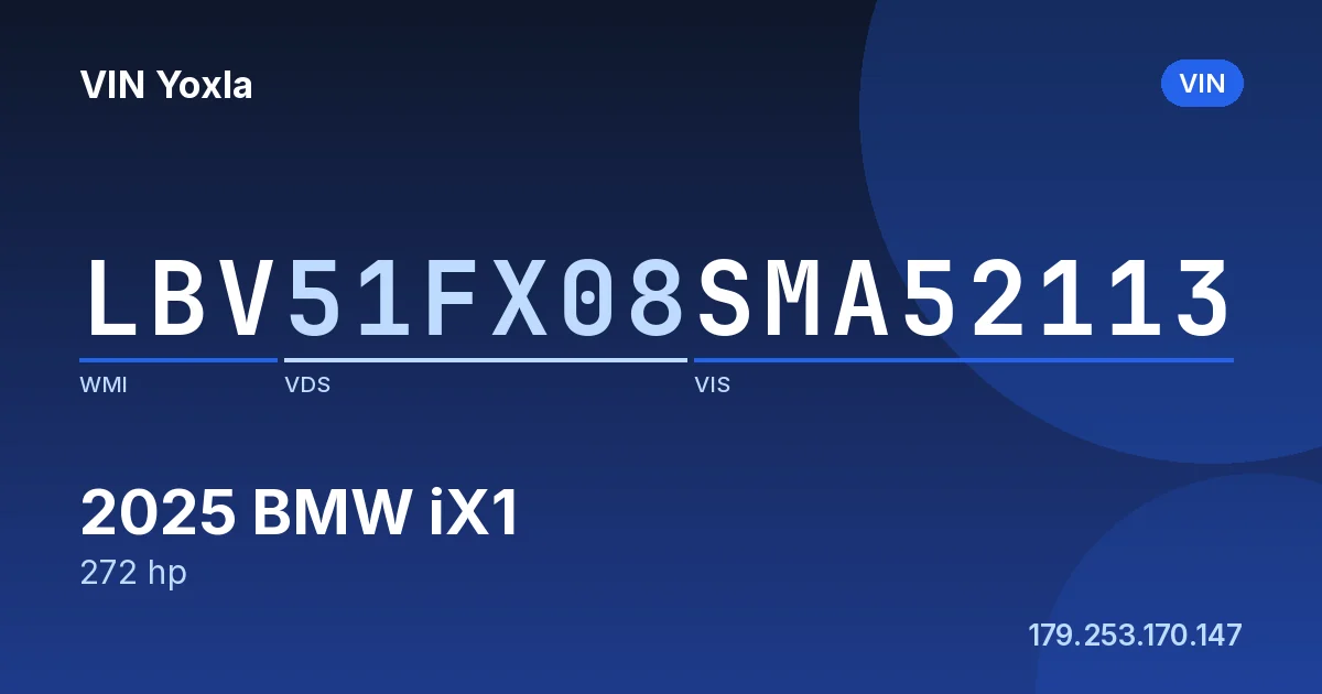 LBV51FX08SMA52113 BMW iX1