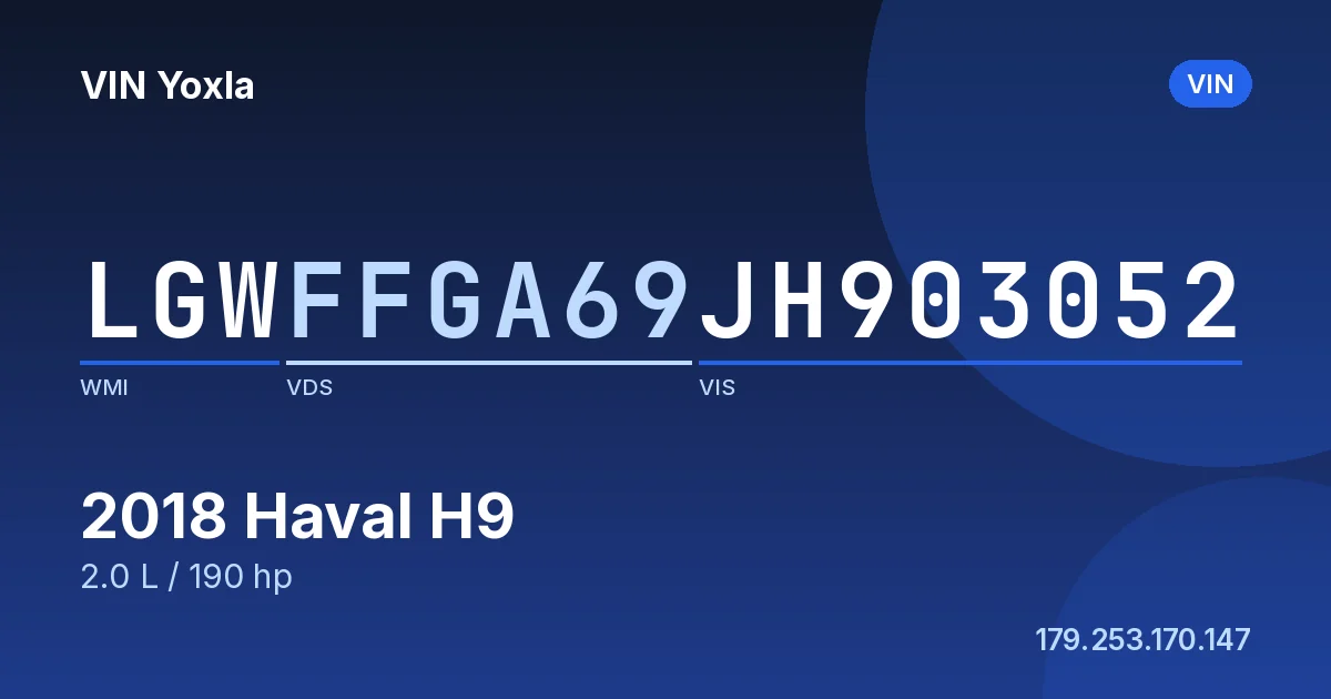 LGWFFGA69JH903052 Haval H9