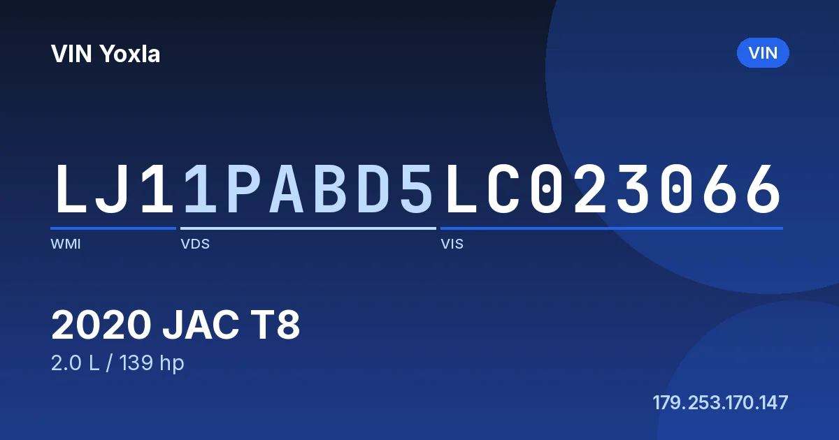 LJ11PABD5LC023066 JAC T8