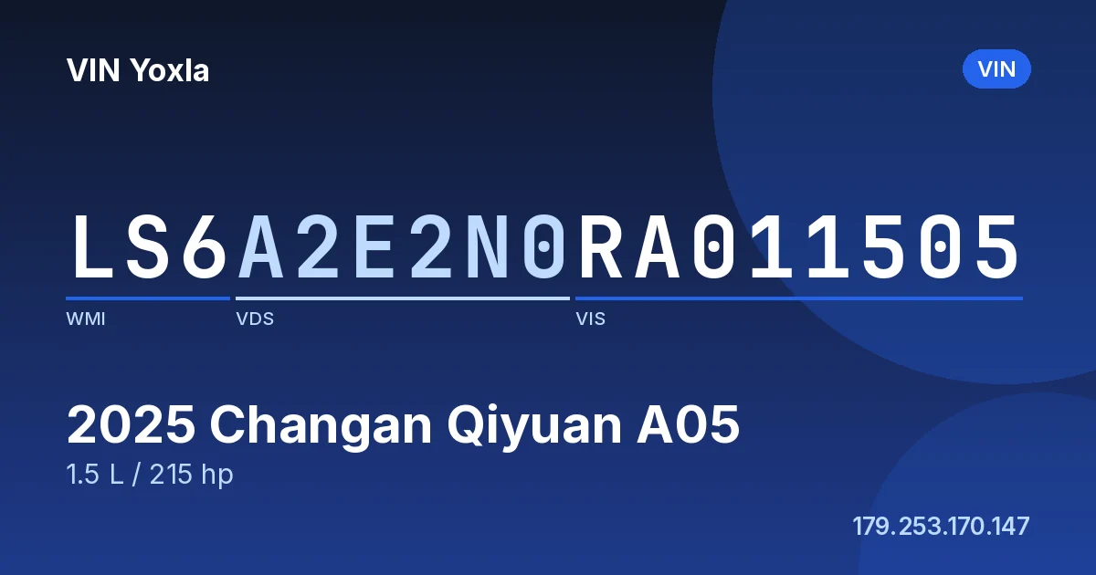 LS6A2E2N0RA011505 Changan Qiyuan A05