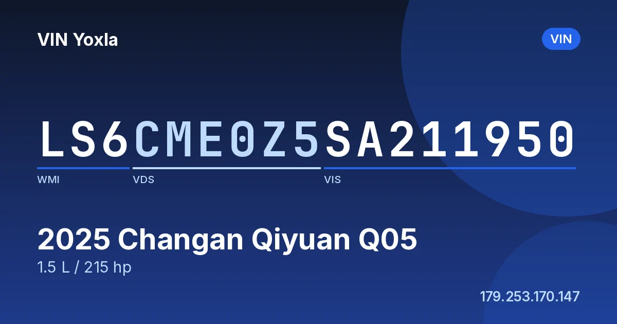 LS6CME0Z5SA211950 Changan Qiyuan Q05