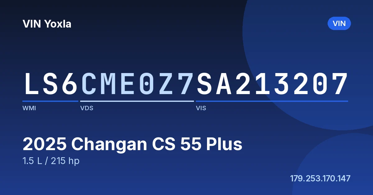 LS6CME0Z7SA213207 Changan CS 55 Plus