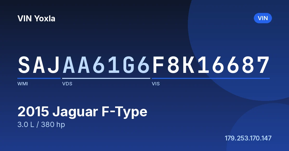 SAJAA61G6F8K16687 Jaguar F-Type