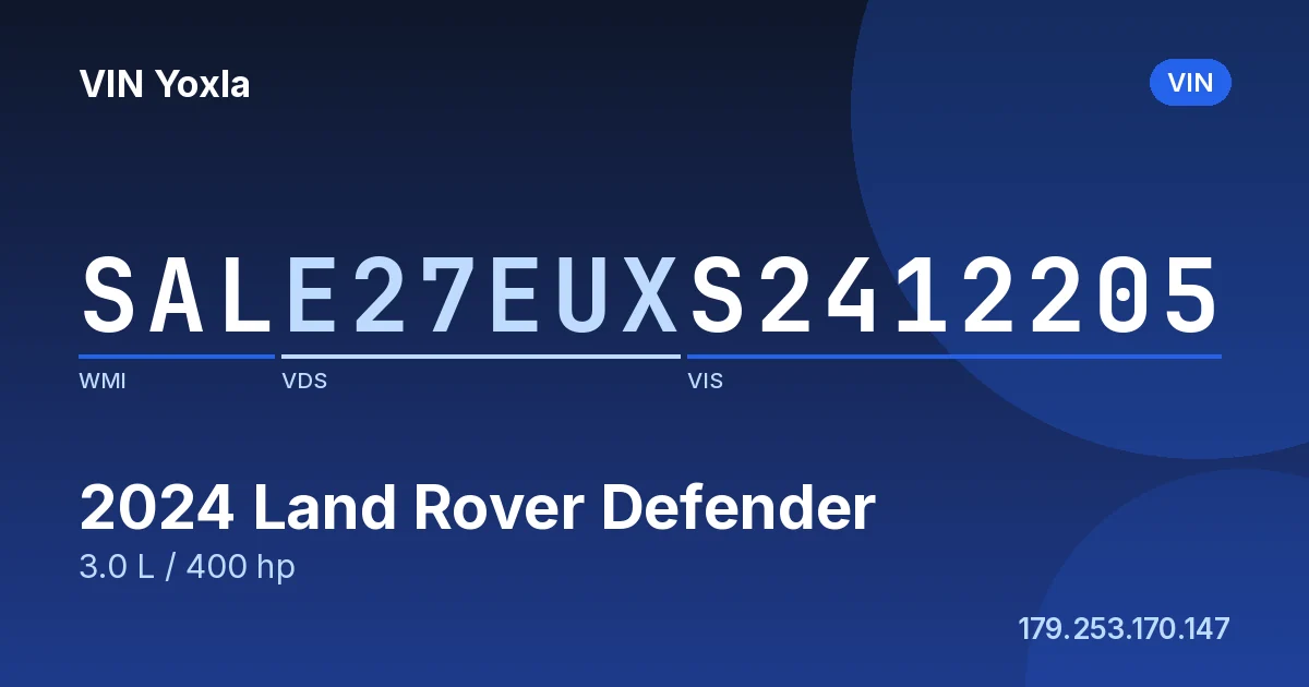 SALE27EUXS2412205 Land Rover Defender