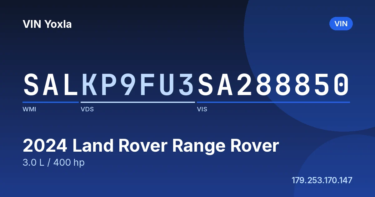 SALKP9FU3SA288850 Land Rover Range Rover