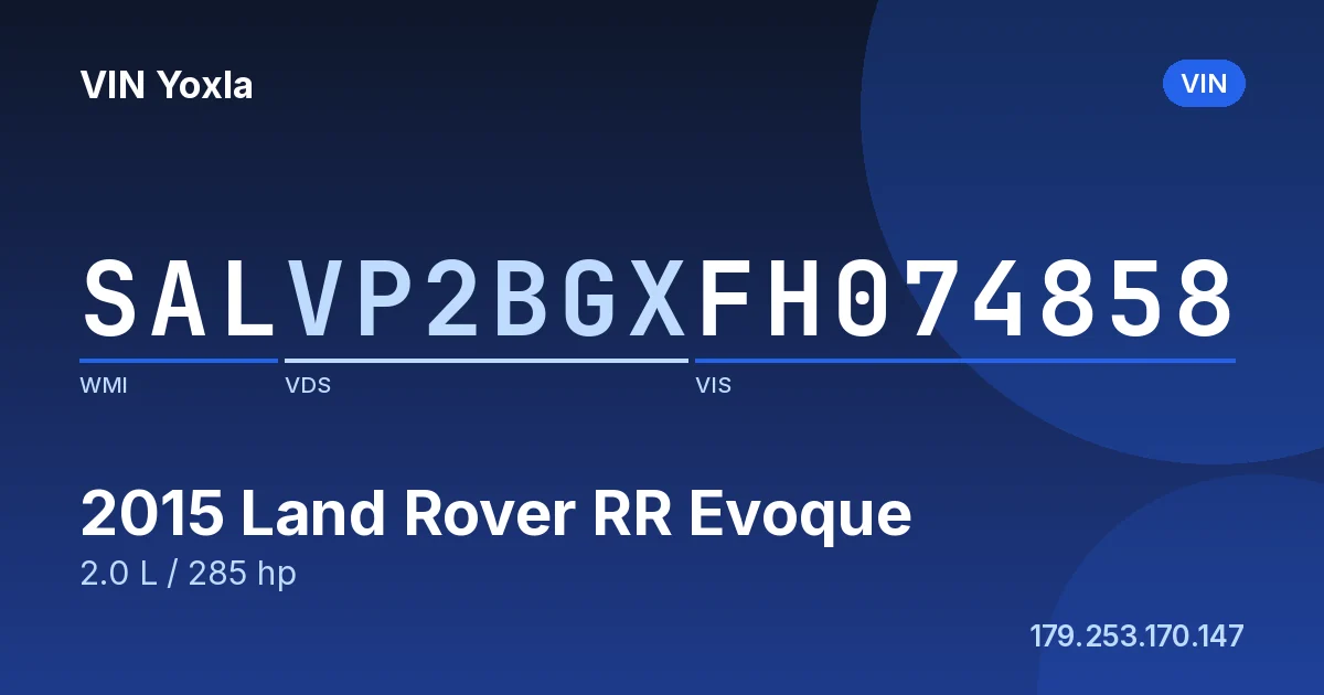 SALVP2BGXFH074858 Land Rover RR Evoque
