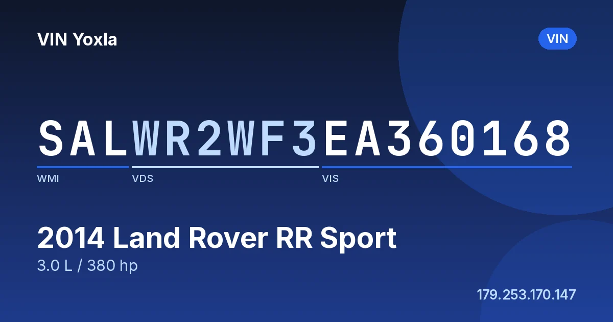 SALWR2WF3EA360168 Land Rover RR Sport