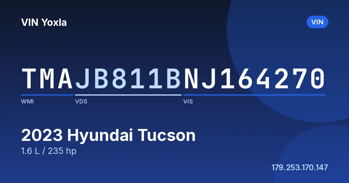 TMAJB811BNJ164270 Hyundai Tucson