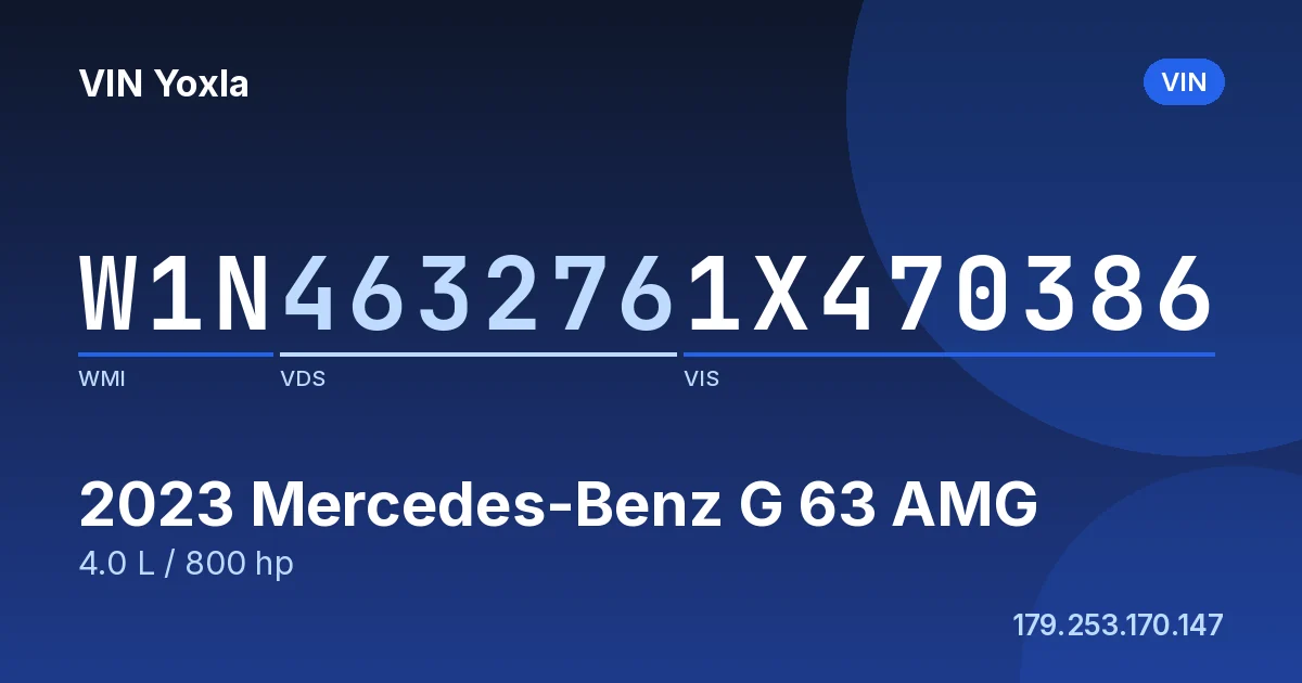 W1N4632761X470386 Mercedes-Benz G 63 AMG