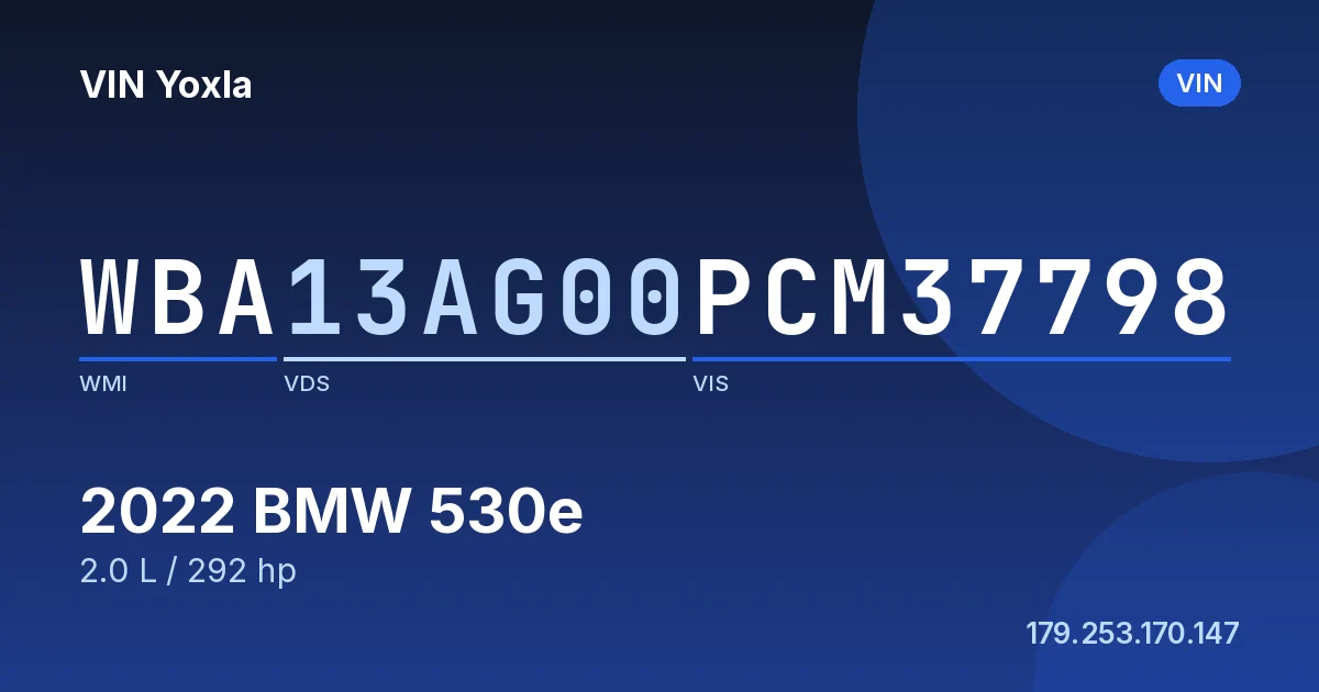 WBA13AG00PCM37798 BMW 530e