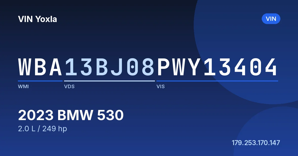 WBA13BJ08PWY13404 BMW 530