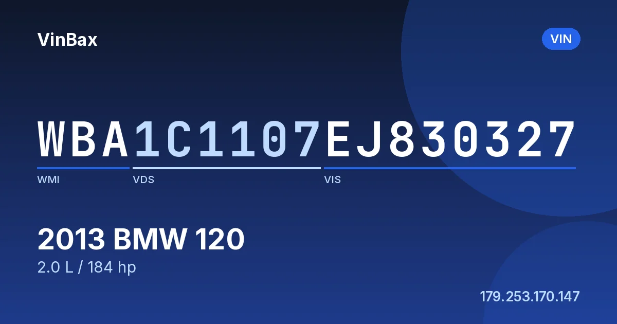 WBA1C1107EJ830327 BMW 120