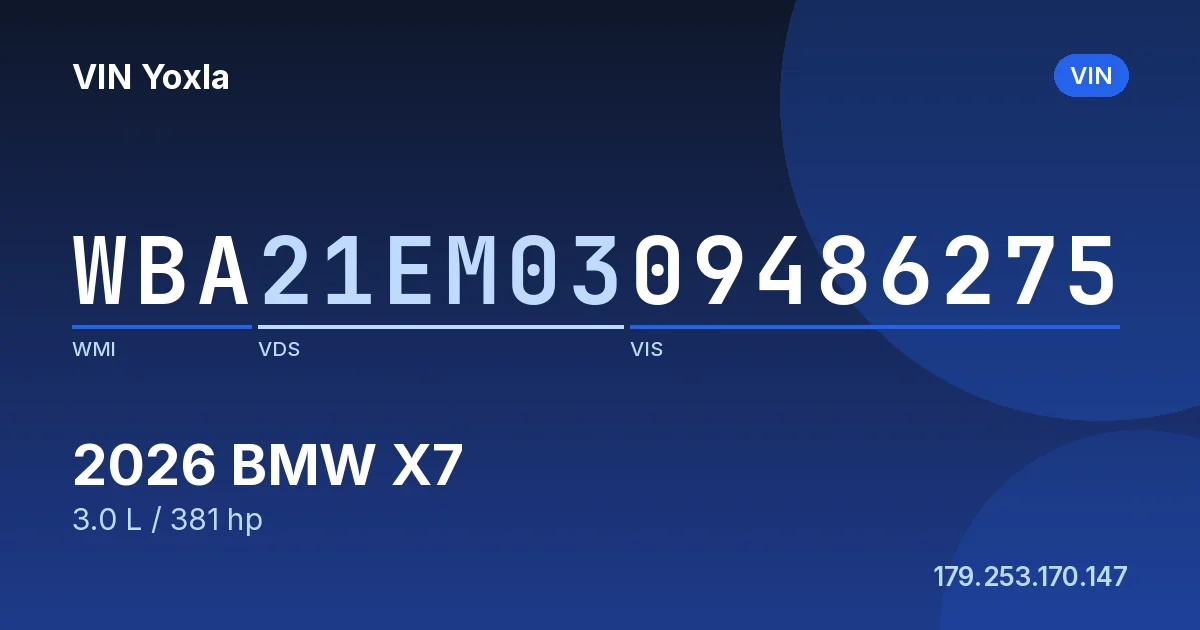 WBA21EM0309486275 BMW X7