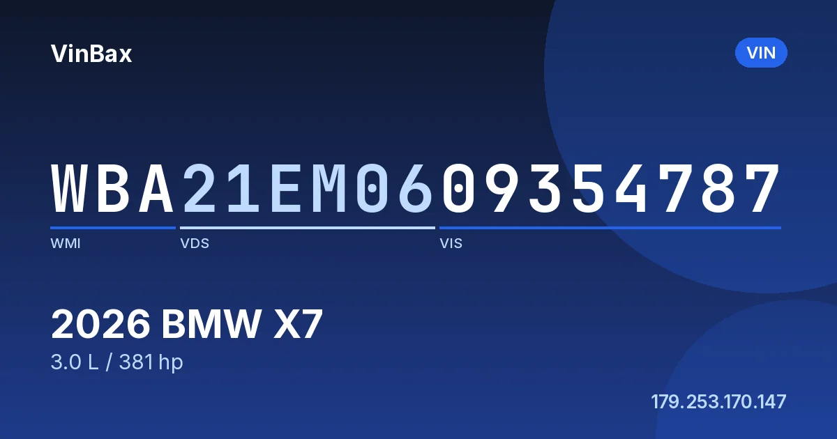 WBA21EM0609354787 BMW X7