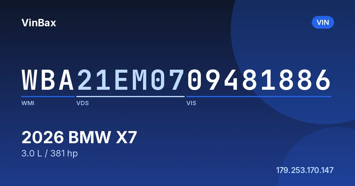 WBA21EM0709481886 BMW X7