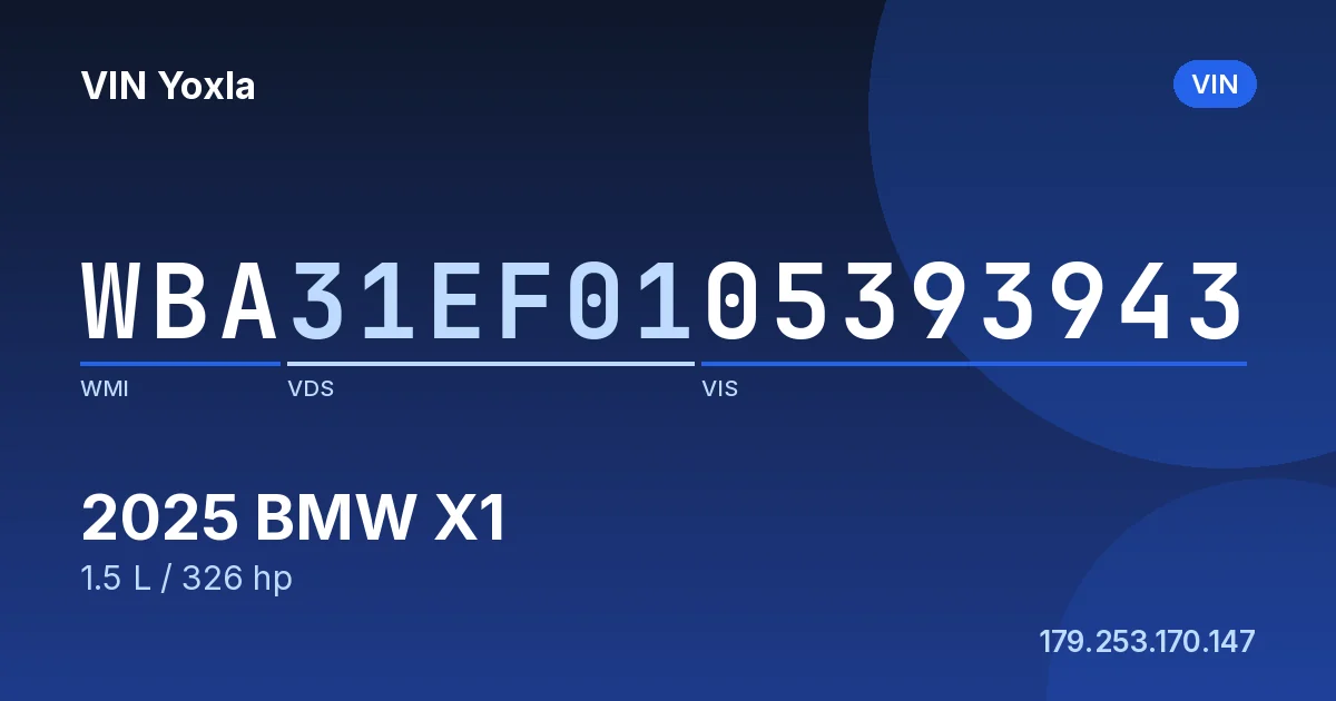 WBA31EF0105393943 BMW X1