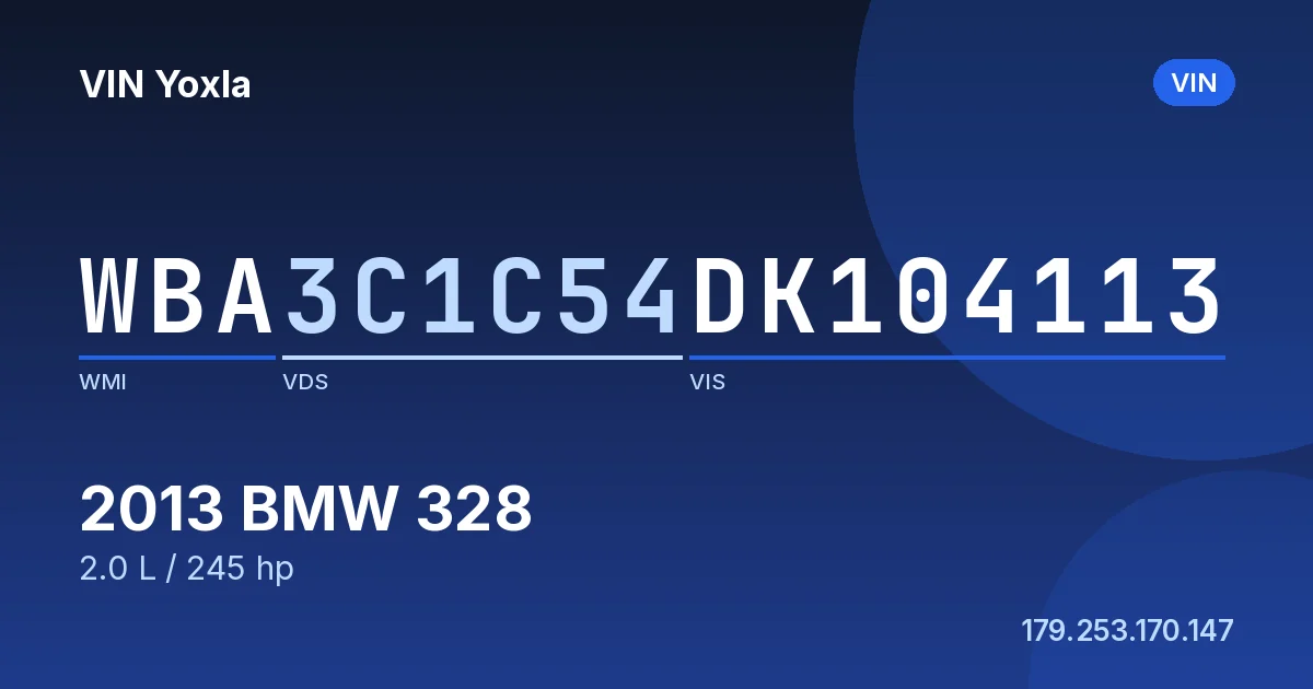 WBA3C1C54DK104113 BMW 328