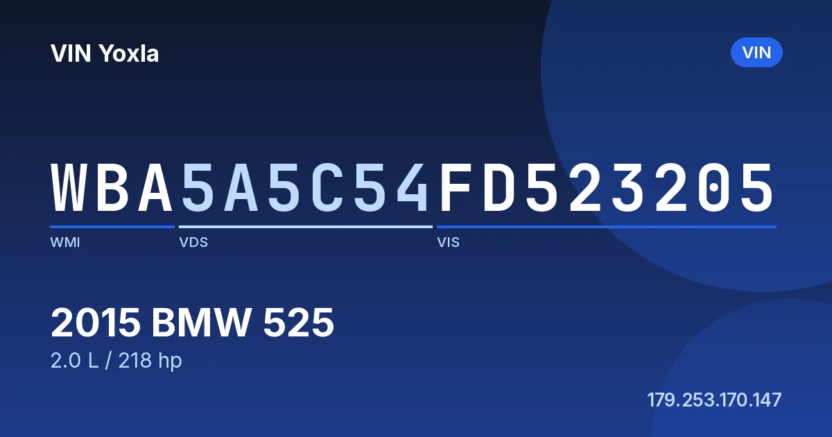 WBA5A5C54FD523205 BMW 525