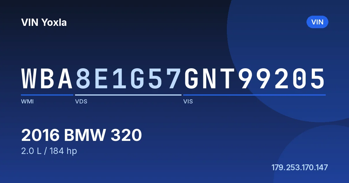WBA8E1G57GNT99205 BMW 320